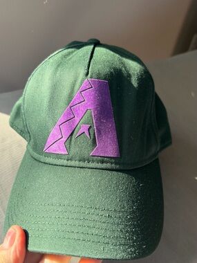 OTTO Dark Green Baseball Cap with Purple 'A' Logo